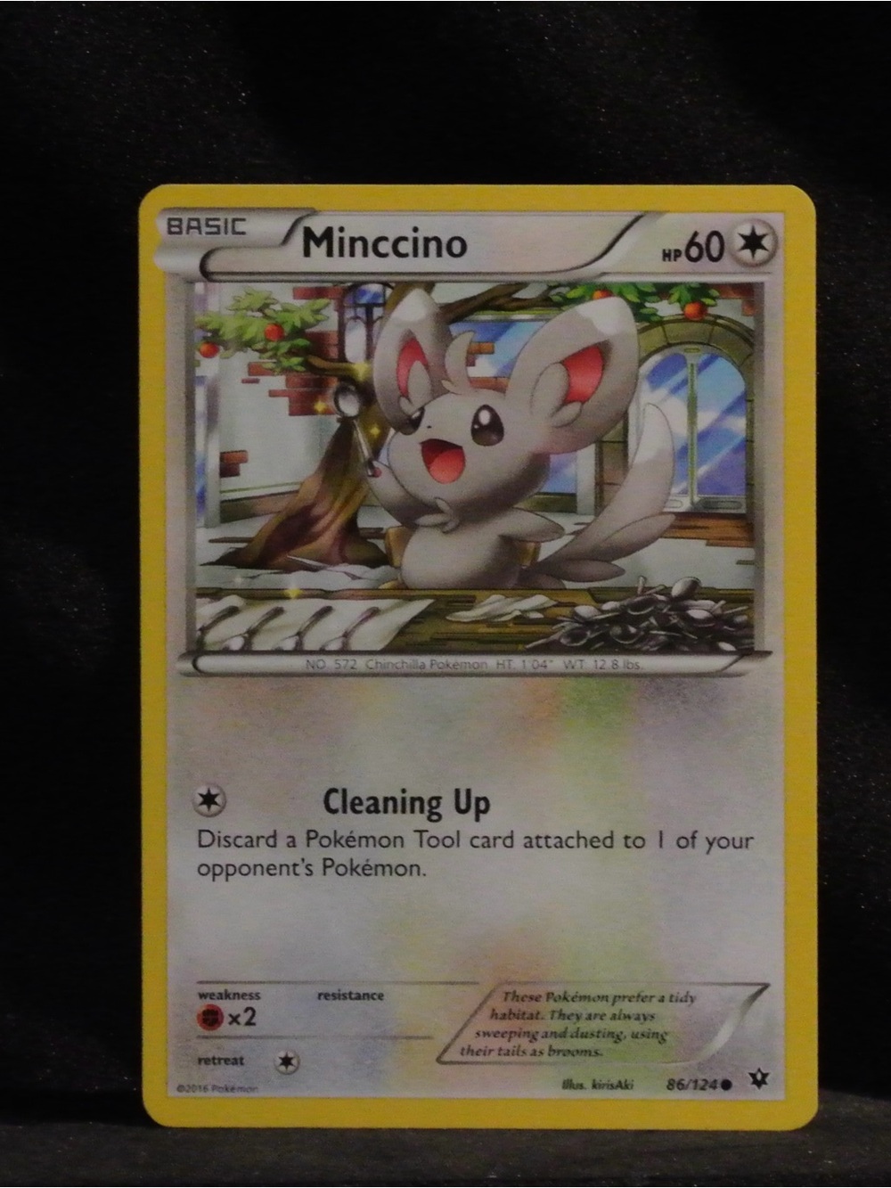 Pokemon Minccino Collectible Trading Card - Yellow Border XY